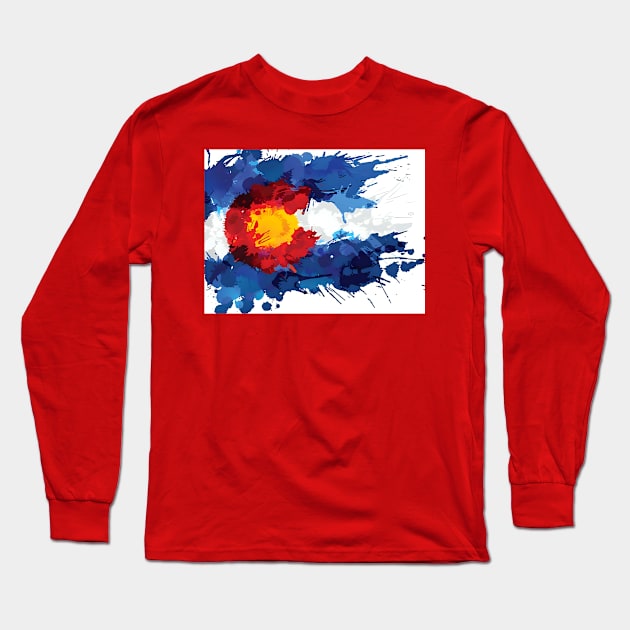 Colorado State Flag Long Sleeve T-Shirt by Rogue Clone
